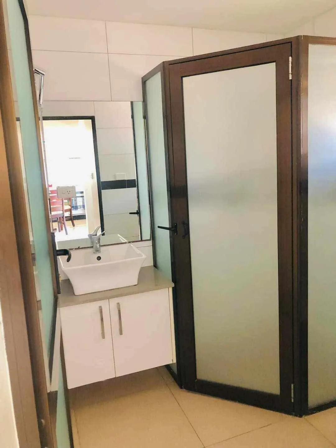 Villa bathroom and mirror