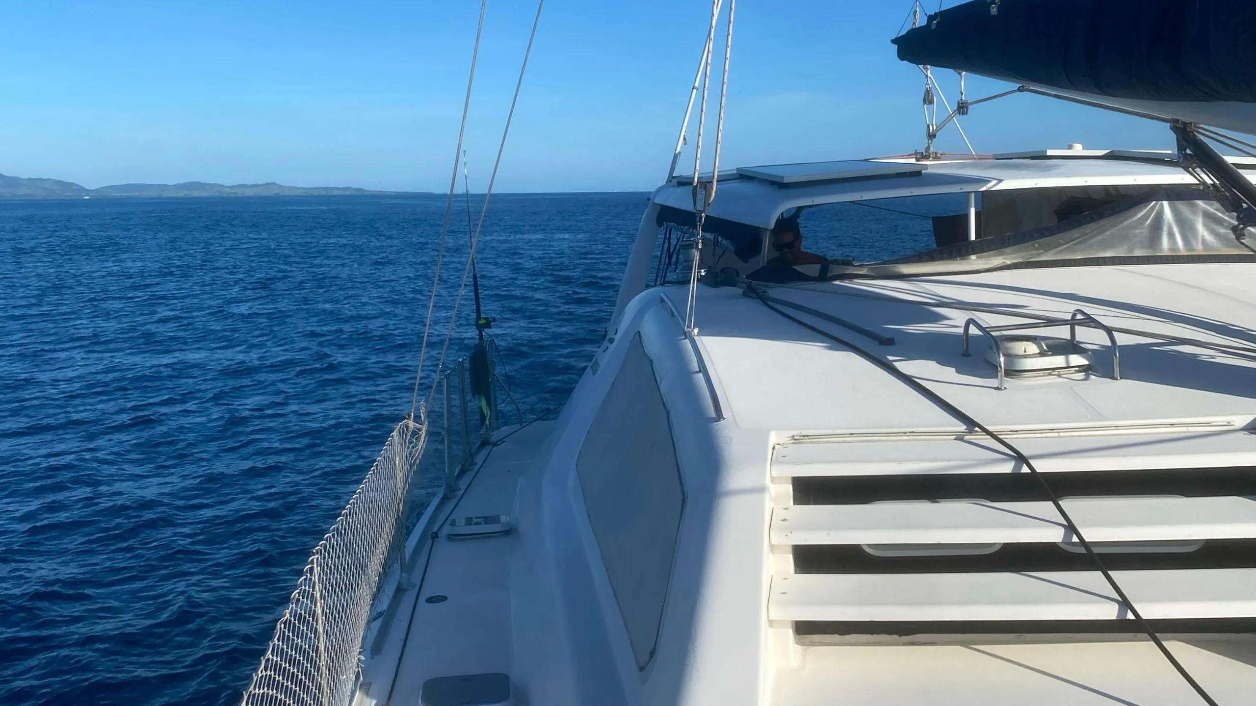 Ocean view from the yacht deck